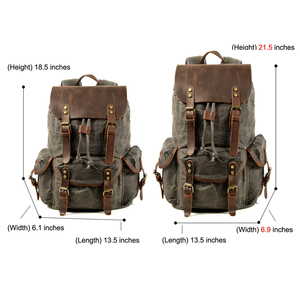 Meilleures ventes : Sacs à dos en cuir grande capacité pour l'université et l'école, sacs à dos en cuir véritable avec plusieurs poches latérales et frontales - Product Image 5