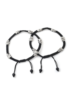 Bracelet de cheville pour femme avec breloque éléphant, réglable, en fil noir, porte-bonheur - Product Image 5