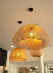 Lámpara Colgante de Bambú y Ratán Hecha a Mano, Luz de Techo Natural Cálida para Comedor, Isla de Cocina, Muebles, Decoración del Hogar - Product Image 3