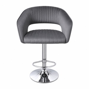 <span class=keywords><strong>Tabouret</strong></span> <span class=keywords><strong>de</strong></span> <span class=keywords><strong>bar</strong></span> en velours DM réglable en hauteur, pivotant à 360°, base ronde chromée, dossier rembourré en forme <span class=keywords><strong>de</strong></span> baril, pour restaurant, <span class=keywords><strong>bar</strong></span>, cuisine, vente en gros - Product Image 2