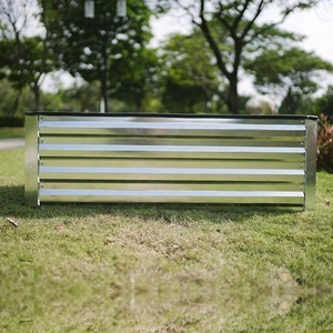 Vietnam Oval Galvanized Steel <b>Raised</b> Garden Planter <b>Bed</b> - Outdoor for Plants, Vegetables and Flowers 72 X 36 X 12in. - Grey - Product Image 5