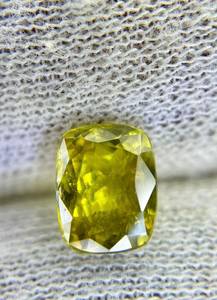 natural <b>colour</b> play faceted sphene gemstone <b>cushion</b> cut. - Product Image 2