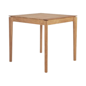 Table de salle à manger d'extérieur moderne pliable, durable, écologique, imperméable, en teck massif, carrée, pour 6 personnes - Product Image 1