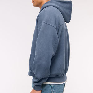 เสื้อฮู้ดดี้แฟชั่นผู้ชายทรงโอเวอร์ไซส์ สีพื้น สไตล์ฮิปฮอป ผ้าคอตตอน 100% คุณภาพพรีเมียม เป็นมิตรต่อสิ่งแวดล้อม รุ่นปี 2025 - Product Image 3