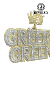 Wholesale Luxury Iced Gold Plated 925 <b>Silver</b> Freshwater Pearl Hip Hop Charms <b>Crown</b> Pendant Jewelry Unisex Jewelux IGI - Product Image 4