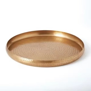Metal <b>Tray</b> for Serving Food Commercial Grade Serving <b>Tray</b> Stainless Steel Striped Pattern Durable Build - Product Image 2