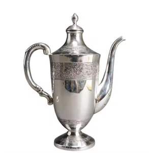 Cafetera Dallah Árabe Vintage de Acero Inoxidable, Tetera Islámica Tradicional, Servidor de Té y Café de Metal, Olla Decorativa - Product Image 3