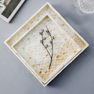 Bandejas de servicio de perlas madre para el hogar, decoración moderna hecha a mano, venta al por mayor - Product Image 2