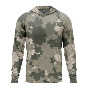 Camiseta de Pesca Unisex con Capucha, Manga Larga, Camuflaje, Impermeable, Antibacteriana, Secado Rápido, UPF 50, Spandex/Poliéster - Product Image 4