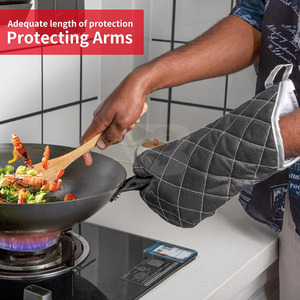 Gants de barbecue en coton imprimé très résistants à la chaleur pour four et grillades – Nouveauté très demandée - Product Image 2