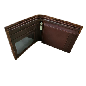 Cartera de Cuero Genuino de Becerro, Oveja y Vacuno para Hombre, Estilo Moderno de Primera Calidad, Abierta, 100% Personalizable, con Logotipo - Product Image 1