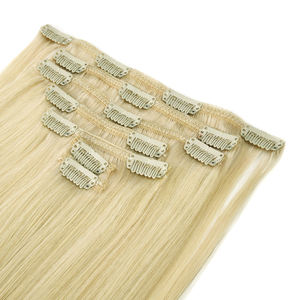 KSWIGS Extensions de cheveux chinois en gros, à clipser, Remy, texture lisse, cheveux humains, extrémités épaisses, résistantes à la chute - Product Image 3