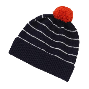 Unisex Striped Beanie Hat With Pom-Pom 100% Acrylic <b>Winter</b> Casual Knitted <b>Cap</b> For Adults 56-58CM 2026 Model - Product Image 5