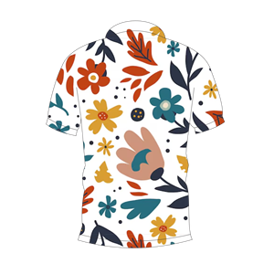 Polo con estampado floral abstracto blanco para hombre, camiseta informal de manga corta, camiseta de golf a la moda de verano - Product Image 5