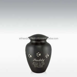 Black Pet Cremation <b>Urn</b> with Secure Lid – Durable Memorial Keepsake for Dogs and <b>Cats</b> - Product Image 4