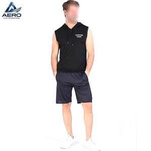Cómodo paquete de 3 camisetas sin mangas con capucha para hombre, para entrenamiento, con cordón ajustable en diferentes tallas disponibles. - Product Image 4