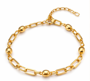 CLASSY TRENDS - Juego de Pulseras de Plata de Ley 925 Chapadas en Oro de 18K para Mujer, para Bodas, Eventos, Fiestas, Uso Diario en la Oficina, San Valentín - Product Image 1