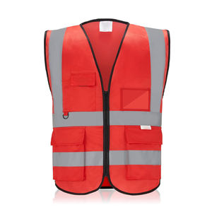 Chaleco de seguridad de alta visibilidad para mantenimiento en exteriores, chaleco de seguridad de alta visibilidad con cremallera frontal, chaleco de seguridad industrial de alta visibilidad - Product Image 1