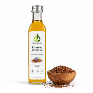 Aceite de Linaza 100% Orgánico de Grado Alimenticio, Proveedor al por Mayor, Fabricante, Exportador |   Aceites Naturales de la India - Product Image 1