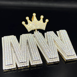 สร้อยคอจี้เพชรสเตนเลสสตีลแบบสั่งทำพิเศษ สไตล์ฮิปฮอป สำหรับทั้งชายและหญิง - Product Image 1