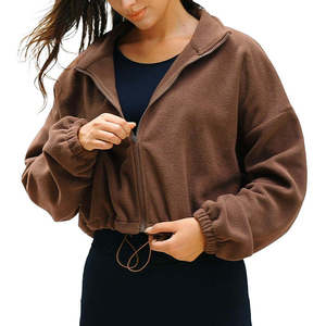 Autumn and Winter Fashion New Semi-<b>zipper</b> Casual Loose Stand Collar Cardigan Hoodie Winter Long Sleeve Solid Color Long Coat - Product Image 3