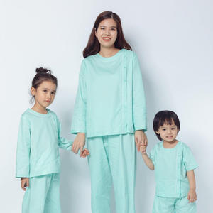 Nouvelle arrivée 2024 Style bébé pyjamas haute soie ligne blanche bleu maison porter enfant manches longues pantalons longs vêtements de nuit bleu foncé Long - Product Image 6