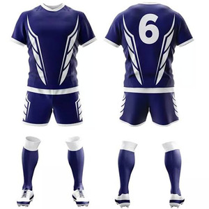 Maillot de football pour adultes de haute qualité, personnalisé avec logo et numéros, impression numérique, polyester à séchage rapide, uniforme de football d'été, vêtements de sport - Product Image 1