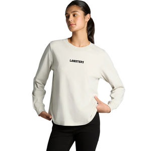 <b>Womens</b> O Neck Long Sleeve T Shirt Regular Fit Small Chest Print Clean <b>Back</b> Casual Wholesale Custom OEM Cotton Jersey Tee Shirt B - Product Image 5