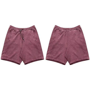 Men's Solid Color Cotton <b>Shorts</b> Mid-Waist Drawstring Elastic Waist With Pockets Casual Style Breathable <b>Woven</b> Fabric - Product Image 2