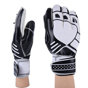 Gants de gardien de but en cuir PU à doigts entiers avec sangle de poignet réglable, design respirant et antidérapant, unisexe - Product Image 3