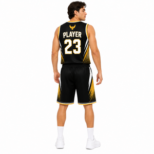 Ensemble Maillot et Short de Basketball OEM Personnalisable avec Logo Impression par Sublimation Tenue Athlétique Séchage Rapide Respirante pour Équipes - Product Image 5