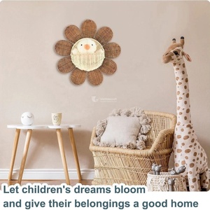 Best Selling Eco-Friendly Seagrass Wall <b>Shelf</b> Creative Sunflower Wall Decor for Nursery Kids Room Vietnamese Brand Wholesale - Product Image 4
