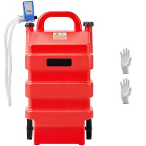 16 Gallon Portable Fuel Tank <b>12V</b> <b>DC</b> 2.5 GPM Electric Fuel Transfer Pump 4 ft Delivery Hose Auto Stop Sen Vehicle Equipment Fuel - Product Image 1