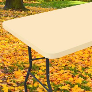 Tovaglia Rettangolare in Spandex da 6 Piedi, Copritavolo Elastico Lavabile per Picnic, Patio e Esterni CA - Product Image 1