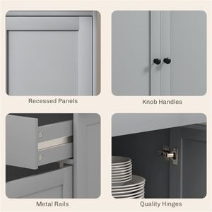 Mobile da Cucina in Legno Massello Stile Moderno, Rovere e MDF con Finitura in Melamina, Arredamento per Soggiorno - Product Image 6
