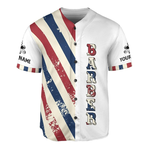 Wholesale Factory Price Custom Sublimated Barber Jersey Breathable And Unique Design - Product Image 1