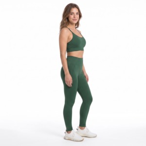 High Waist <b>Yoga</b> Set Women Sports Bra and Shorts Activewear Seamless Fitness Gym Outfit Plus Size - Product Image 3