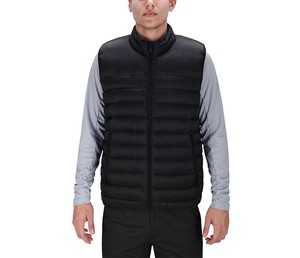 Gilet matelassé homme automne en nylon taffetas résistant à l'eau, pliable, col montant, logo brodé golf, faible MOQ, vente en gros de gilets matelassés - Product Image 3