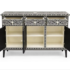 ILAHI's Bone Inlay <b>Drawer</b> Modern Design Agate Detailing <b>Storage</b> Portable Home Furniture - Product Image 1