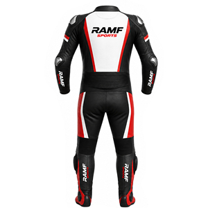 Combinaison de course en cuir pour moto, design personnalisé imprimé, vêtements de sport d'hiver, blanc et noir, course rapide, motard professionnel, qualité supérieure - Product Image 4