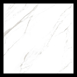 Diseño de Carrara, estilo moderno, 600x600mm, baldosas de porcelana blanca de Carrara brillante, baldosas de mármol de superficie sólida de losa grande - Product Image 4