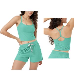 Women Plus Size Lightweight Gym Workout Set Crop Tank <b>Top</b> Shorts Seamless Fitness Activewear Yoga Sportswear Custom Logo - Product Image 1