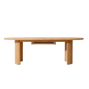 Modern Luxury Outdoor Dining <b>Table</b> Durable <b>Solid</b> Teak <b>Wood</b> Extendable Slatted <b>Table</b> <b>Top</b> Patio Garden Villa Resort Furniture - Product Image 2