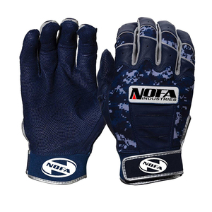 Guantes de Bateo de Béisbol Personalizados para Adultos, de Cuero, Ambidiestros, Acolchados, con Cierre de Hebilla, Negros/Blancos, Tallas S-XXL, Tejido de Punto - Product Image 5
