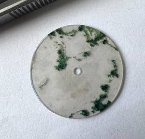 Moss Agate Gemstone Watch Dial 28mm 0.80mm Thickness Green & White Handmade Custom Watch <b>Face</b> with 2mm Center Hole - Product Image 6