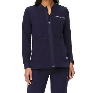 Blouses médicales unisexes en tissu doux, vente en gros OEM, toile élasthanne/polyester, haute qualité, confortables, couleurs et logo personnalisables - Product Image 1