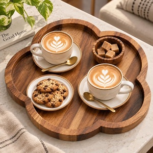 Bandeja de Servir Decorativa de Madera con Diseño de Unicornio para Café, Té, Desayuno, Aperitivos, Comida, Bebidas, Mesa de Comedor, Cocina - Product Image 6