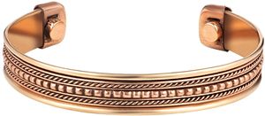 Handcrafted <b>Copper</b> Bracelet Handcuff Magnetic Bracelet with Stunning Artistic Design for All Ages - Product Image 3