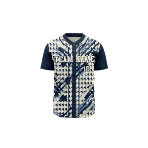 Maillot de baseball uni de haute qualité à manches courtes, boutonné, sans motif, uniformes de baseball - Product Image 1