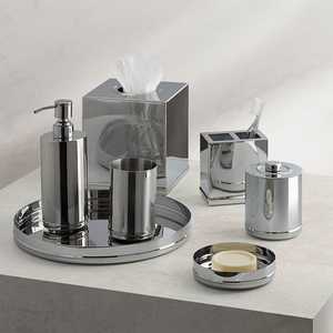 Four Piece Stainless Steel Bathroom <b>Set</b> Oval Shape Classic Style Durable <b>Soap</b> <b>Dispenser</b> Tumbler <b>Toothbrush</b> <b>Holder</b> <b>Soap</b> Dish 2026 - Product Image 6